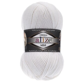 Alize Superlana Midi Örgü İpi 55 Beyaz - Alize