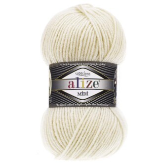 Alize Superlana Midi Örgü İpi 599 Fil Dişi - Alize