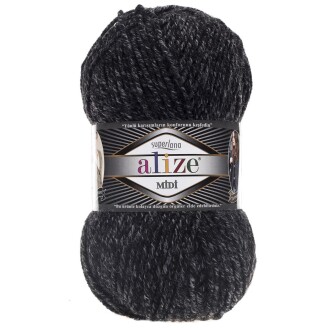 Alize Superlana Midi Örgü İpi 800 Jaspe Antrasit - Alize