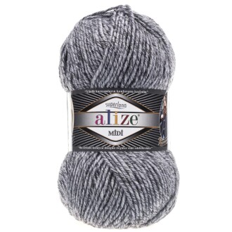 Alize Superlana Midi Örgü İpi 801 Jaspe Gri - Alize