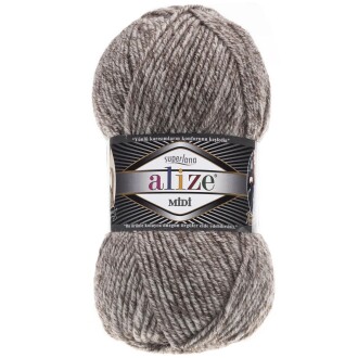 Alize Superlana Midi Örgü İpi 803 Jaspe Sütlü Kahve - Alize