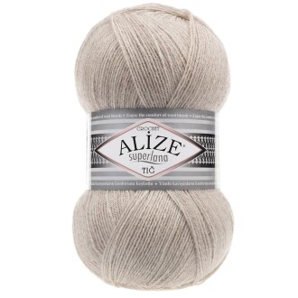 Alize Superlana Tığ Örgü İpi 152 Bej Melanj - Alize