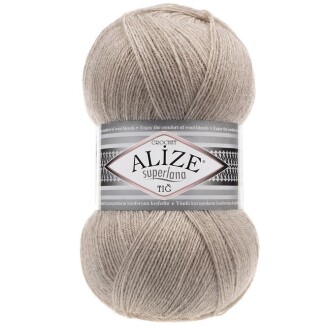Alize Superlana Tığ Örgü İpi 207 Açık Kahve Melanj - Alize
