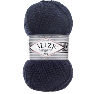 Alize Superlana Tığ Örgü İpi 58 Lacivert - Alize