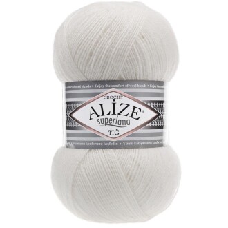 Alize Superlana Tığ Örgü İpi 599 Fil Dişi - Alize