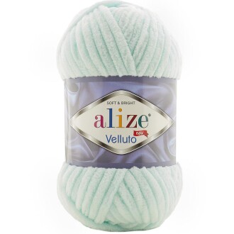 Alize Velluto Kadife Örgü İpi 15 Su Yeşili Rengi - Alize