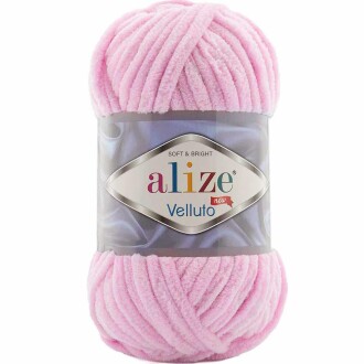 Alize Velluto Kadife Örgü İpi 31 Bebe Pembe Rengi - Alize