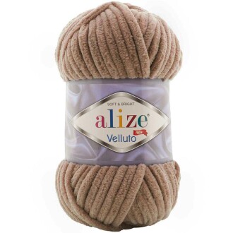 Alize Velluto Kadife Örgü İpi 329 Tütün Rengi - Alize
