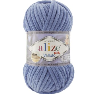 Alize Velluto Kadife Örgü İpi 374 Denim Rengi - Alize