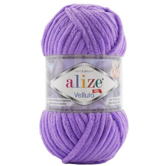 Alize Velluto Kadife Örgü İpi 43 Lavanta Rengi - Alize