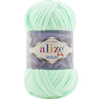 Alize Velluto Kadife Örgü İpi 464 Mint Yeşili Rengi - Alize
