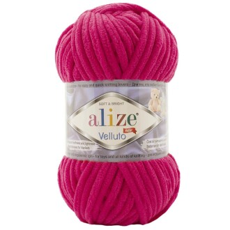 Alize Velluto Kadife Örgü İpi 798 Begonvil Rengi - Alize