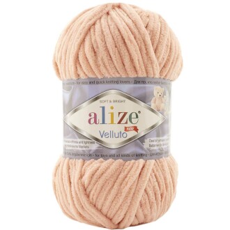Alize Velluto Kadife Örgü İpi 866 Gelin Pembesi Rengi - Alize