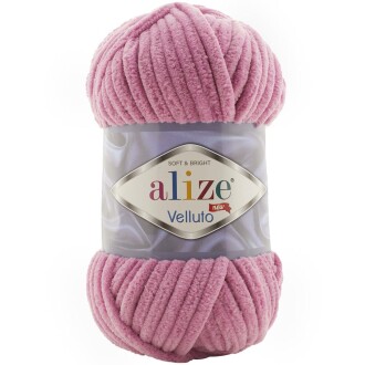 Alize Velluto Kadife Örgü İpi 98 Pembe Rengi - Alize