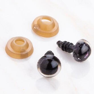 Amigurumi Kilitli Göz Seffaf Siyah 8 Mm ( 6 Çift ) - Orivyum