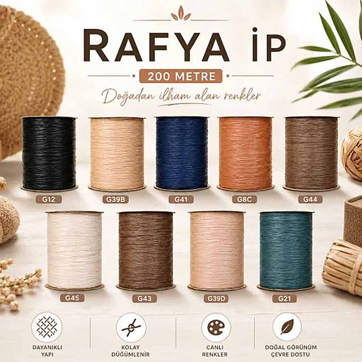 Apple Yumuşak Rafya İpi ( 100 Gram ) 41 Lacivert - 2