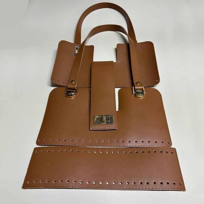 Asma Köprü Model Deri Çanta Seti Çok Parçalı - 4