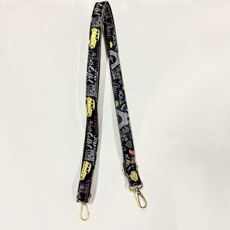 Ayarlanabilir Çanta Sapı Siyah Paris - Orivyum