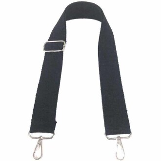 Ayarlanabilir Pamuk Palaska Çanta Sapı Siyah - Orivyum