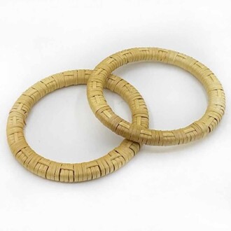 Bambu Çanta Sapı Yuvarlak 16 Cm Ham Renk - Orivyum