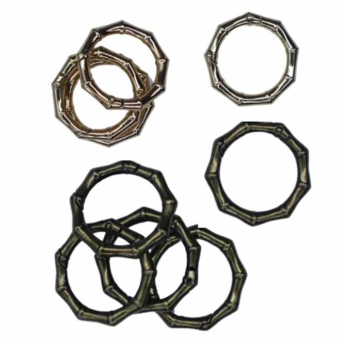 Bambu Model Metal Çanta Halkası Yaylı ( 10 Adet ) - 1