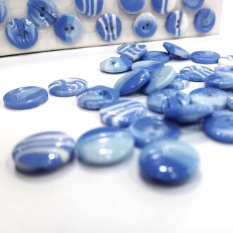 Bebe Düğmesi ( 6 Adet ) B25 Mavi - Orivyum