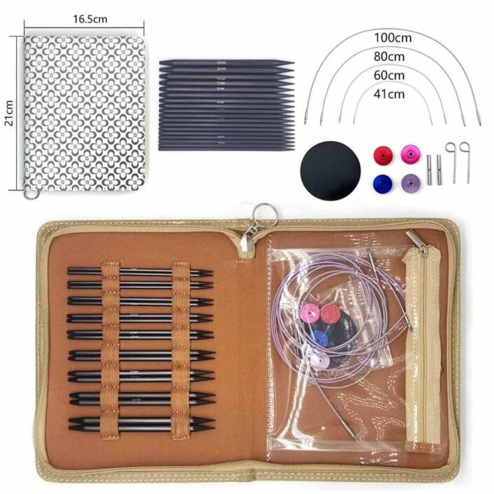 Black Değişken Başlıklı Cüzdanlı Misinalı Şiş Seti - 1
