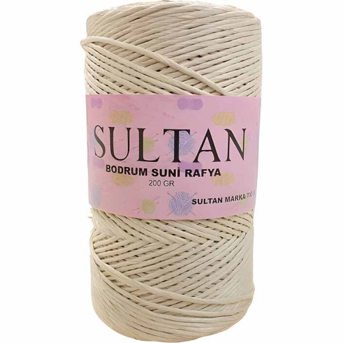Bodrum Rafya İpi ( 200 Gr ) 01 Krem - 1