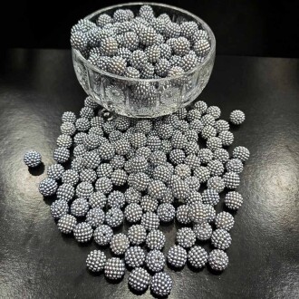 Böğürtlen Boncuk 14 Mm ( 500 Gram ) Açık Gri - Orivyum