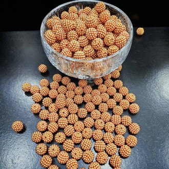 Böğürtlen Boncuk 14 Mm ( 500 Gram ) Bal Rengi - Orivyum