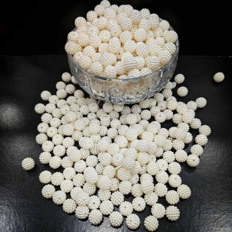 Böğürtlen Boncuk 14 Mm ( 500 Gram ) Krem - Orivyum