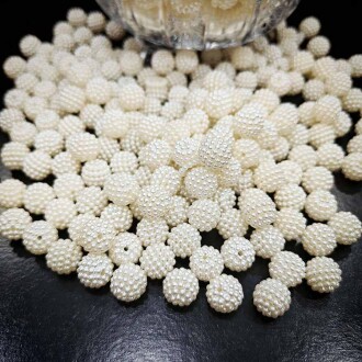 Böğürtlen Boncuk 14 Mm ( 500 Gram ) Krem - 2