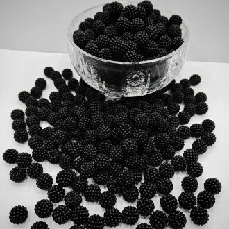 Böğürtlen Boncuk 14 Mm ( 500 Gram ) Siyah - Orivyum