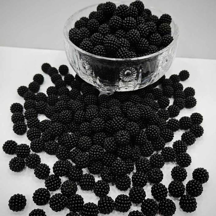 Böğürtlen Boncuk 14 Mm ( 500 Gram ) Siyah - 1