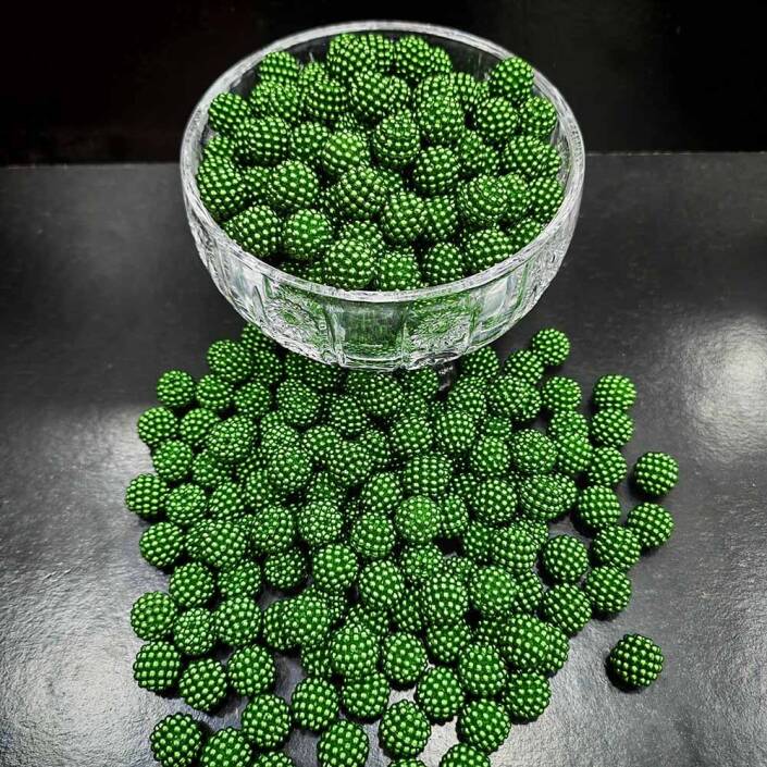 Böğürtlen Boncuk 14 Mm ( 500 Gram ) Yesil - 1