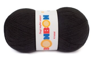 Bonbon Kristal Örgü Lif İpi 98206 Siyah - Nako