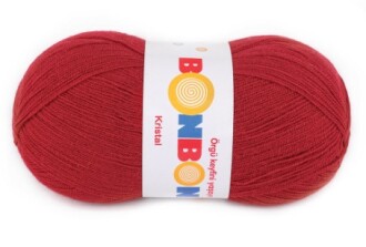 Bonbon Kristal Örgü Lif İpi 98237 Koyu Kırmızı - Nako