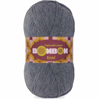 Bonbon Kristal Örgü Lif İpi 98242 Koyu Gri - Nako