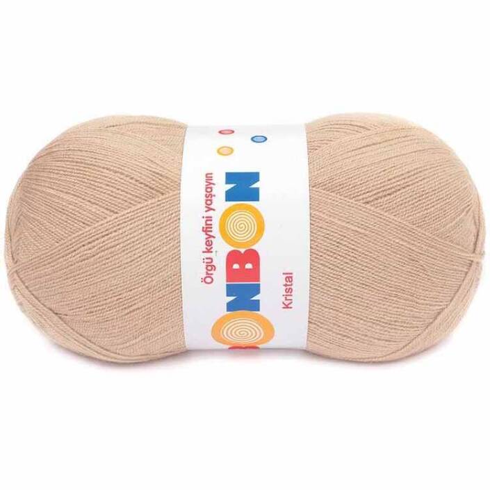 Bonbon Kristal Örgü Lif İpi 98293 Açık Bej - 1