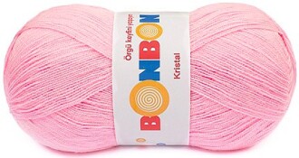 Bonbon Kristal Örgü Lif İpi 98588 Açık Pembe - Nako