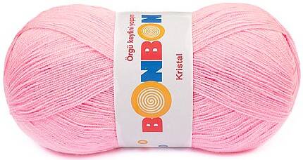 Bonbon Kristal Örgü Lif İpi 98588 Açık Pembe - 1
