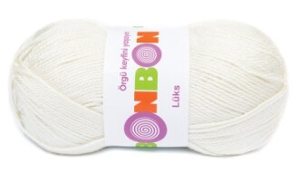 Bonbon Lüks Örgü Patik İpi 98200 Beyaz - Nako