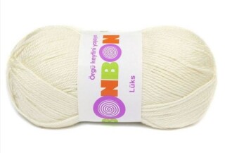 Bonbon Lüks Örgü Patik İpi 98223 Açık Krem - Nako