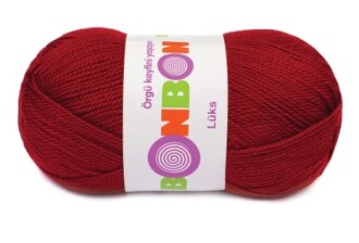 Bonbon Lüks Örgü Patik İpi 98296 Koyu Kırmızı - Nako