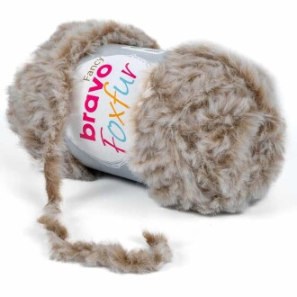 Bravo Foxfur Tavşan Tüyü 78A Krem Peluş İp ( 100 Gram ) - 2