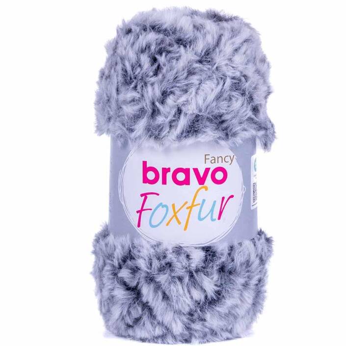 Bravo Foxfur Tavşan Tüyü 80 Antrasit Peluş İp ( 100 Gram ) - 1