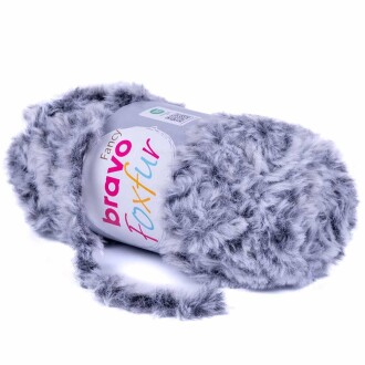 Bravo Foxfur Tavşan Tüyü 80 Antrasit Peluş İp ( 100 Gram ) - 2