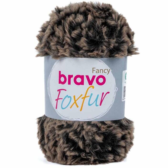 Bravo Foxfur Tavşan Tüyü 81 Koyu Kahve Peluş İp ( 100 Gram ) - 1