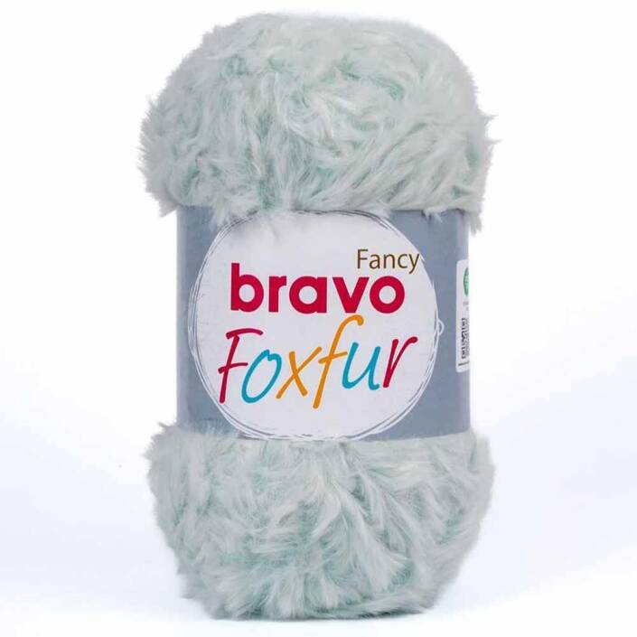 Bravo Foxfur Tavşan Tüyü 83 Mint Yeşil Peluş İp ( 100 Gram ) - 1