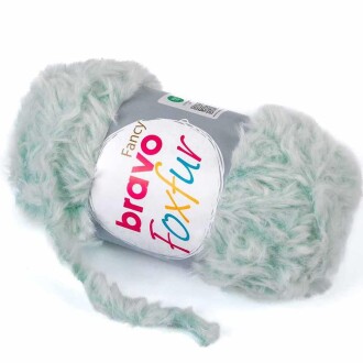 Bravo Foxfur Tavşan Tüyü 83 Mint Yeşil Peluş İp ( 100 Gram ) - 2